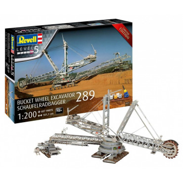 KIT PARA MONTAR REVELL BUCKET WHEEL EXCAVATOR 289 1/200 687 PEÇAS COMPLETO COM TINTAS COLA E PINCEL REV 05685